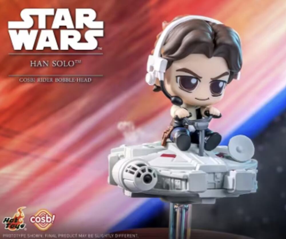 Star Wars x Disney x Cosbi Rider Bobble Head Collectible Figurine, Han Solo, New